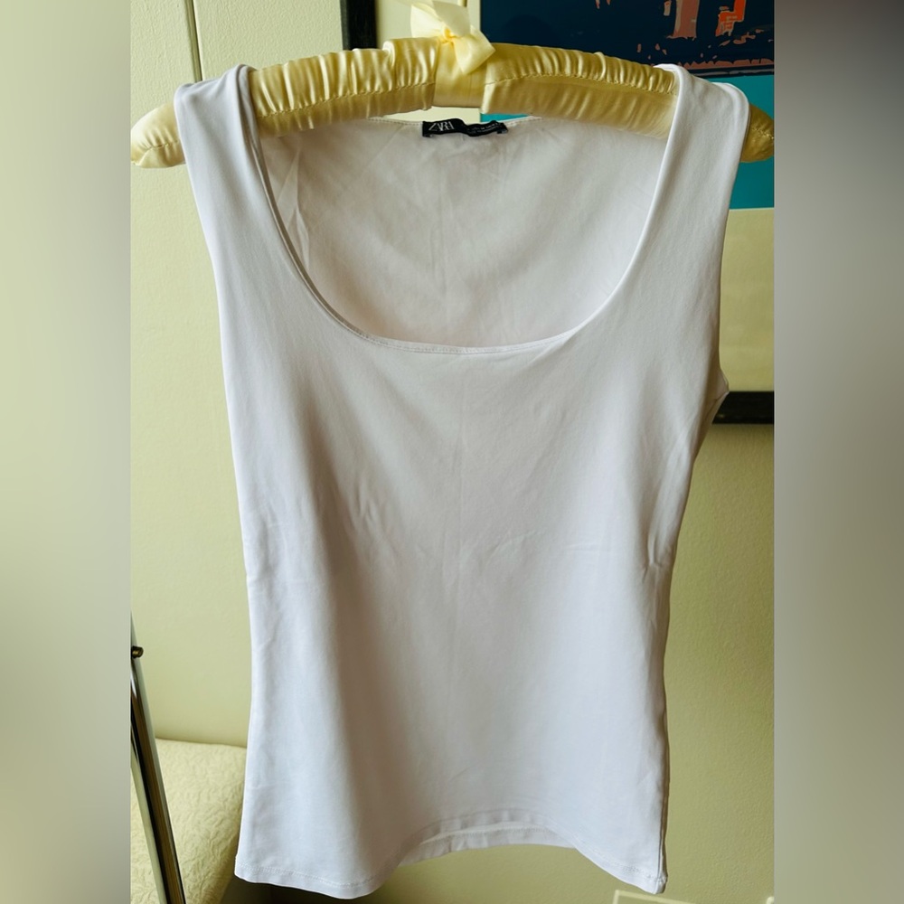 Zara White Tank Top - size M